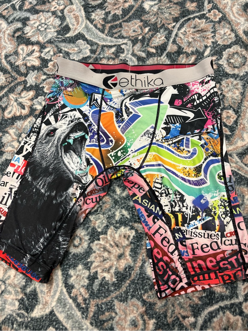 Ethika Multicolor Graffiti Lion Boxer Briefs